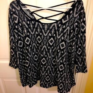 Black and white print shirt